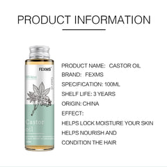 100% Pure Castor Oil – Hair, Lash & Brow Growth Oil