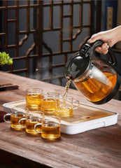 GIANXI Glass Fruit Teapot with Handle – 700ML/2600ML Filter Jug