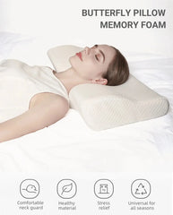 Orthopedic Memory Foam Cervical Pillow – Butterfly Design