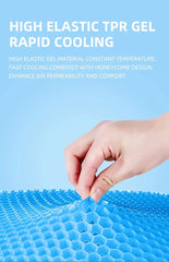 Gel Seat Cushion Summer Breathable Honeycomb Design For Pressure Relief Back Tailbone Pain - Home Office Wheelchair Chair Cars