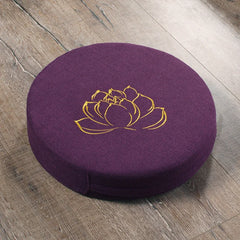 Linen Meditation Cushion & Backrest – Round Tatami Yoga Mat