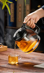 GIANXI Glass Fruit Teapot with Handle – 700ML/2600ML Filter Jug