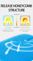 Gel Seat Cushion Summer Breathable Honeycomb Design For Pressure Relief Back Tailbone Pain - Home Office Wheelchair Chair Cars