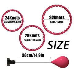 Weighted Fitness Hoop for Adults & Kids Detachable Knots Abdomen Weight Loss 2 in 1 Abdomen Fitness Weight Loss Massage