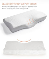 Orthopedic Memory Foam Cervical Pillow – Butterfly Design